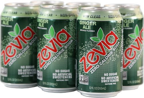 Zevia Zero Calorie Soda Ginger Ale -- 6 Cans Pack Of 4