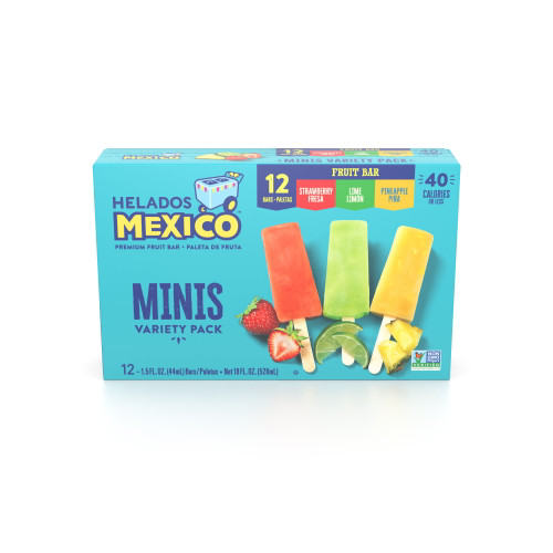 Helados Mexico Mini Fruit Paletas, Variety Pack, 12 Ct.