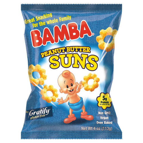 Gratify Bamba Gluten Free Peanut Butter Suns, 4 Oz