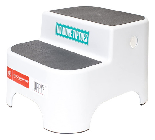 Prince Lionheart Uppy2 Step Stool, Galactic Grey, Perfect For Potty Training And Kitchen, Grippy Non-slip Top, Sturdy Base With Non-slip Feet