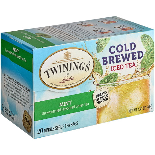 Twinings Green Tea With Mint Cold Brewed Iced Tea Bags - 20/box