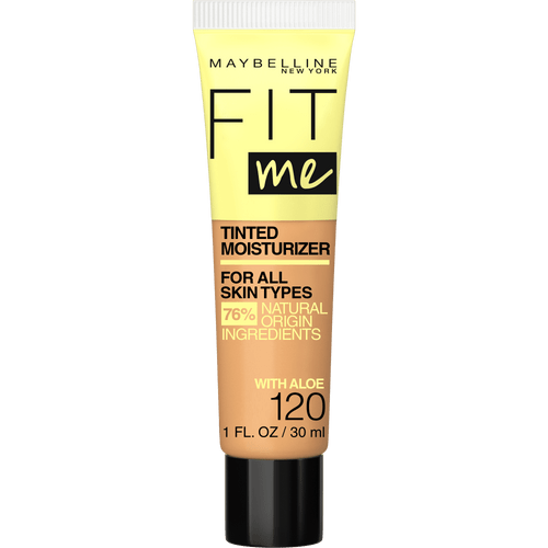 Maybelline Fit Me Tinted Moisturizer, Natural Coverage, Face Makeup, 120, 1 Fl Oz