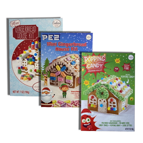 Gingerbread House Mini Kits Super Value Pack Curated By Tribeca Curations | 3 Full Kits