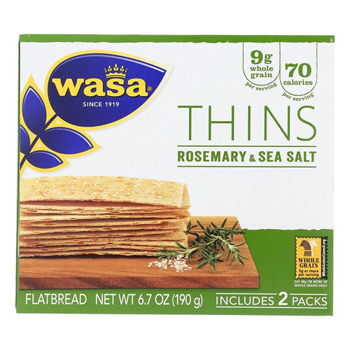 Wasa Thins Rosemary & Sea Salt -- 6.7 Oz Pack Of 2