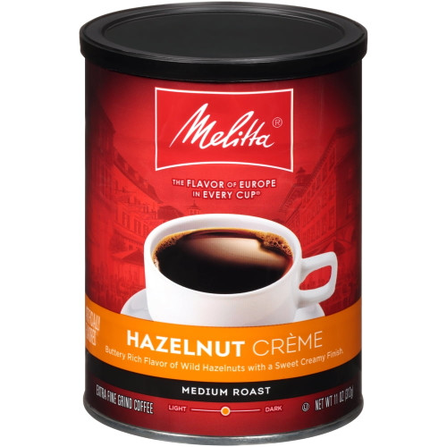 Melitta® Hazelnut Creme Flavored Medium Roast Ground Coffee 11 Oz. Canister