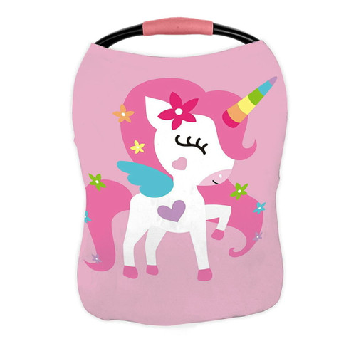 Abphqto Unicorn Pony Pink Girl Nursing Cover Baby Breastfeeding Infant Feeding Cover Baby Car Seat Cover Infant Stroller Cover Carseat Canopy Breathable