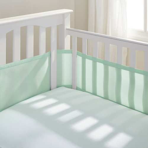 Breathablebaby Breathable Mesh Crib Liner – Classic Collection – Mint Green – Fits Full-size Four-sided Slatted And Solid Back Cribs – Anti-bumper