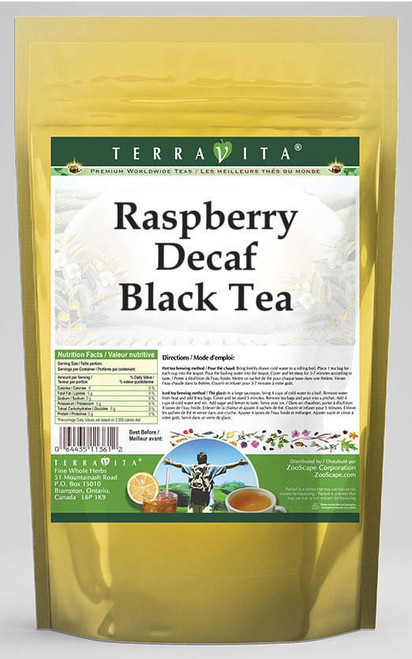 Terravita Raspberry Decaf Black Tea, (raspberry Decaf, Black Tea Bags, 25 Tea Bags, 1-pack, Zin: 530910)