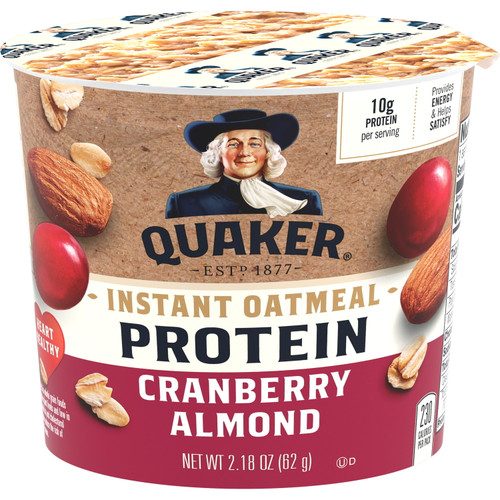 Quaker Select Starts Cranberry Almond Protein Instant Oatmeal, 2.18 Oz Cup