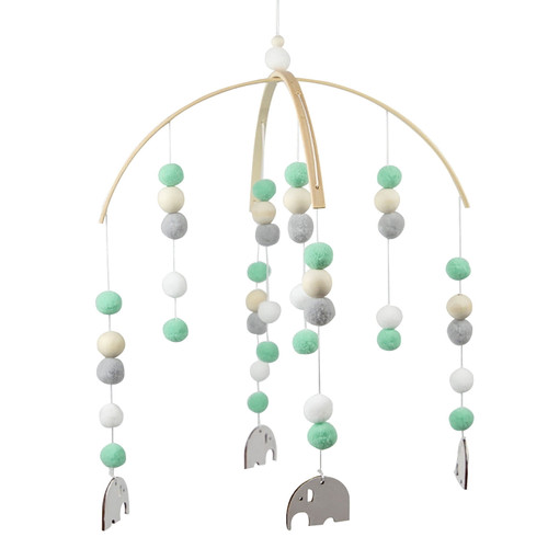 Buodes Fiesta Party Decorations Wooden Ceiling Mobile Baby Crib Mobile For Boy And Girls Baby Bed Room Decor