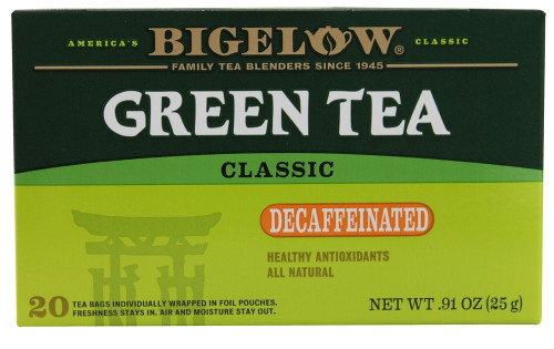 Bigelow Tea Green Tea Classic Decaffeinated Peach -- 20 Tea Bags