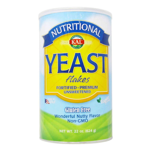 Kal Nutritional Yeast Unsweetened Flakes Nutty - Flavor 22 Oz (624 G)