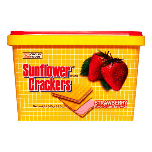 Croley Foods Sunflowers Strawberry Crackers, 28.3 Oz.