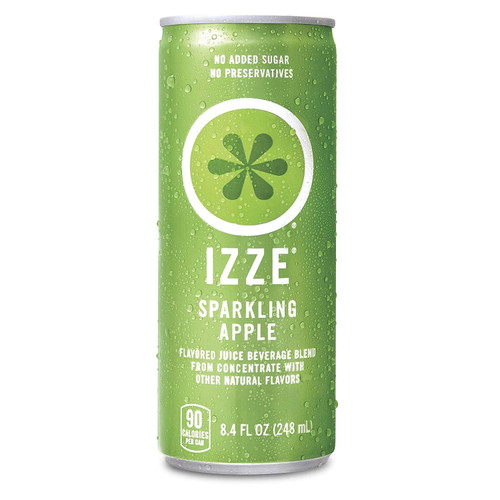 Izze Sparkling Juice, Apple, Multi, Pack Of 24, 201.6 Fl Oz