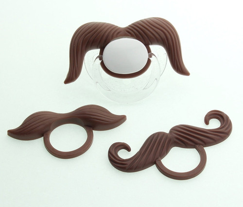 Mustache Pacifier With 3 Interchangeable Mustaches