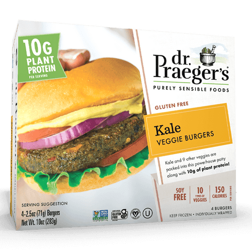 (6 Pack)dr. Praeger's Gluten Free Kale Veggie Burger, 10 Oz.