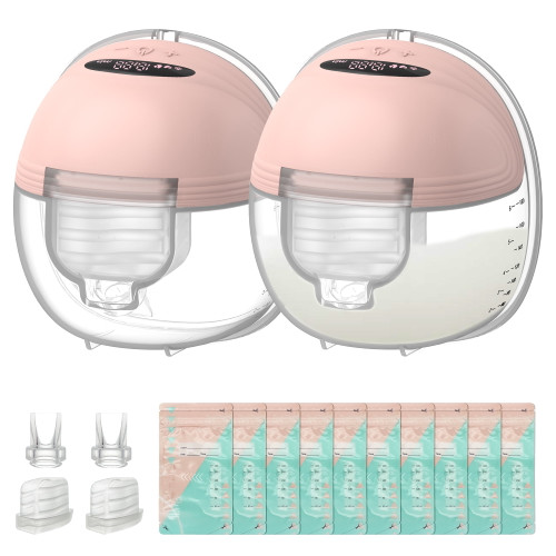 Double Electric Wearable Breast Pump S21,led Display 3 Modes 12 Levels Hands Free Low Noise Painless Leakproof All-in-one Portable Breast Pump 2pcs