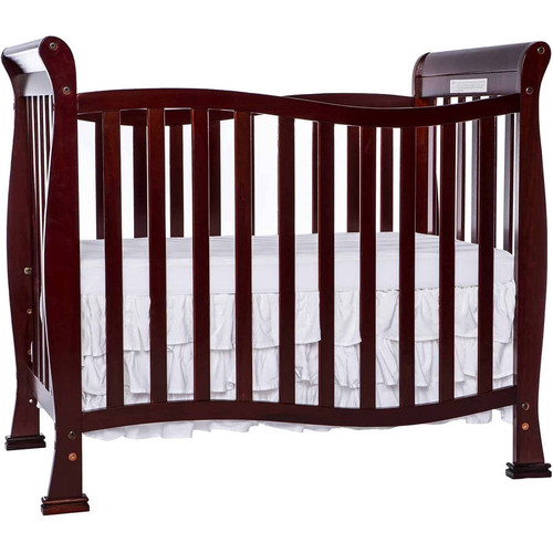 Dream On Me Piper 4-in-1 Convertible Mini Crib, Cherry