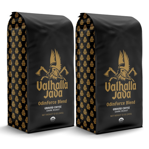 Valhalla Java Bagged Coffee Grounds [12 Oz.]  Usda Certified Organic (2-pack)