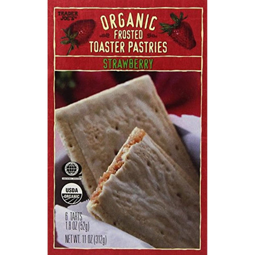Tj Organic Frosted Toaster Strawberry Pastries (2 Pack)