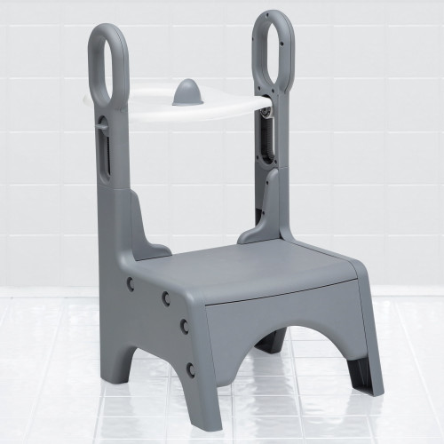 Delta Children Little Jon-ee Adjustable Potty Toilet Training Seat And Step Stool, White