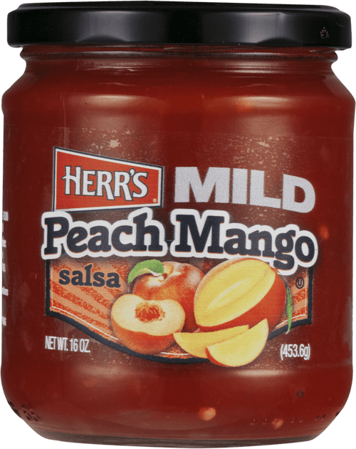 Herr's Mild Peach Mango Salsa 16 Oz. Jar (2 Jars)