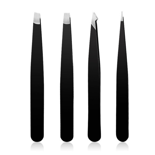 Bescita Eyebrow Tweezers Set 4 Piece Professional Stainless Steel Hair Plucker For Women