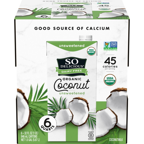 So Delicious® Unsweetened Coconut Milk Beverage 6-32 Fl. Oz. Cartons
