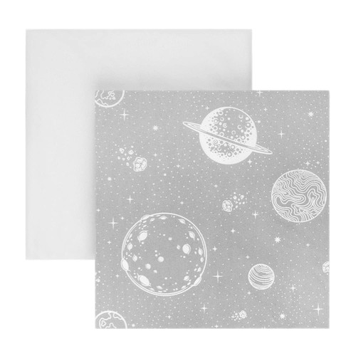 Tadpoles 2 Piece Microfiber Crib Fitted Sheets, Galaxy Planet, Grey