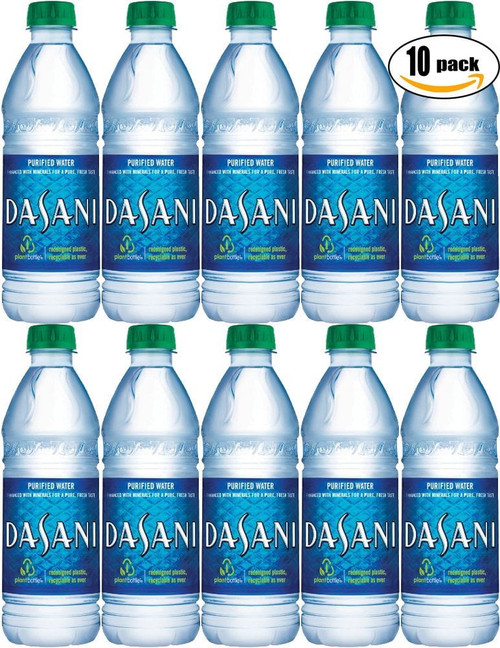Dasani Water, Enhanced With Minerals, 16.9 Fl Oz Bottle (pack Of 10, Total Of 169 Fl Oz)