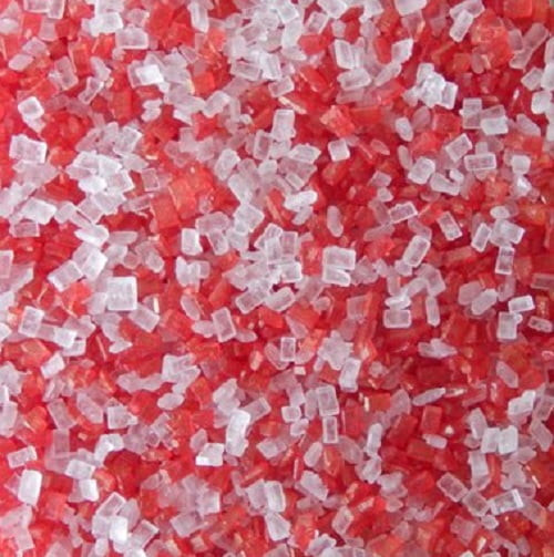 Ncs Red And White Sugar Crystals - 4 Oz - Packaged In A Food Approved Heat Sealed Bag