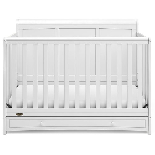 Graco Asheville 4-in-1 Convertible Baby Crib With Drawer, White
