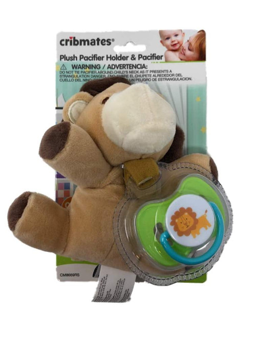 Cribmates Plush Pacifier Holder & Pacifier 0-18 Months