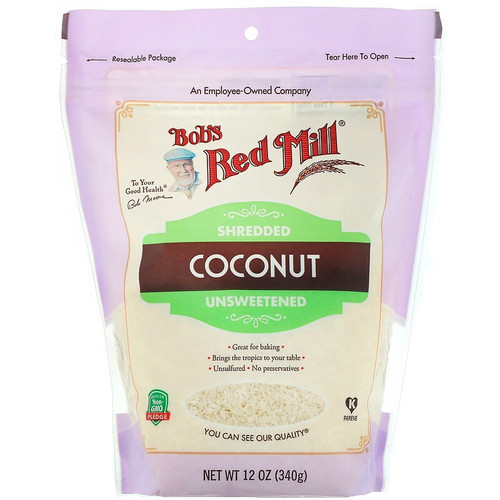 Bob's Red Mill, Shredded Coconut, Unsweetened, 12 Oz Pack Of 3