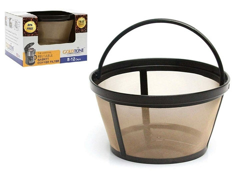 Goldtone Reusable 8-12 Cup Coffee Basket For All Mr. Coffee Machines And Makers - Replacement Permanent Mr Coffee Filter - Bpa Free - 1 Pack