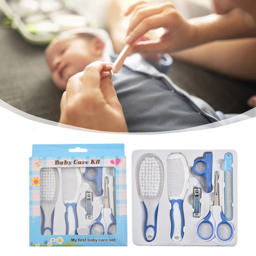 Obosoe Baby Grooming Kit,portable Baby Safety Care Kit With Brush,nail Clipper,nasal Aspirator And More,suitable For Nurseries,newborns 6pcs