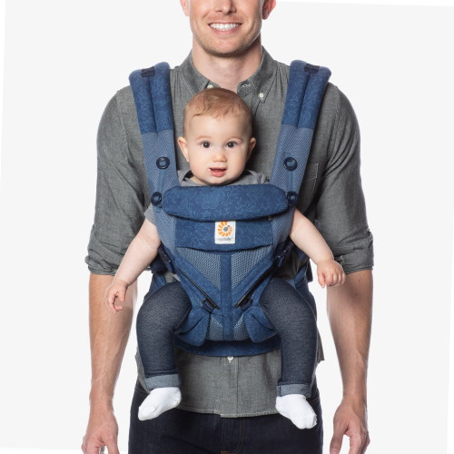 Ergobaby Omni 360 Cool Air Mesh All Carry Positions Baby Carrier - Blue Blooms