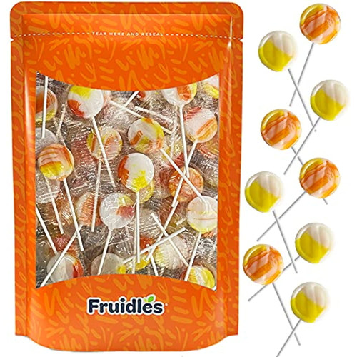 Halloween Candy Corn Lollipops, Balls, And Barrels Candy Suckers, Great For Halloween Goody Bag Fillers, Individually Wrapped (halloween Lollipops, Half-pound)