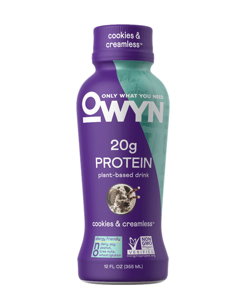 Owyn - 100% Vegan Plant-based Protein Shakes, Cookies N Cream, 12 Fl Oz (pack Of 4)