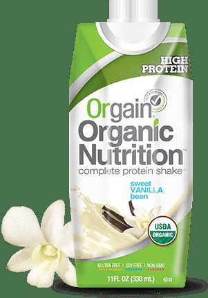 Orgain Organic Nutritional Shake Sweet Vanilla Bean Flavor Ready To Use 11 Oz. Container Carton Each