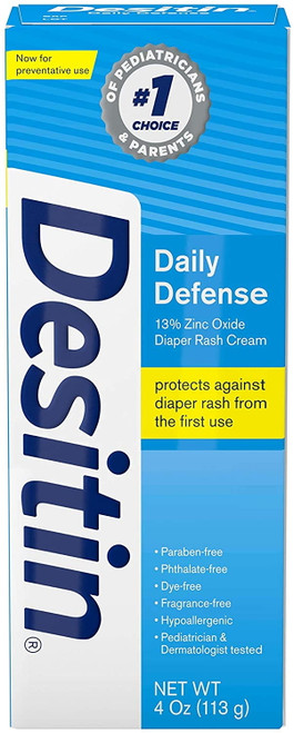 Desitin Rapid Relief Zinc Oxide Diaper Rash Cream 4 Oz