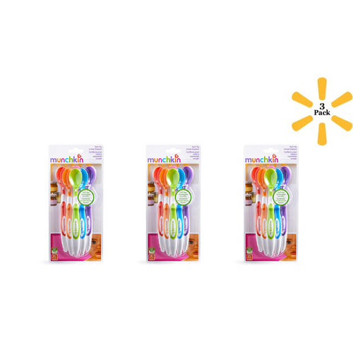 Munchkin Soft-tip Infant Spoons, Assorted Colors 6 Spoons Per Pack - 3 Pack
