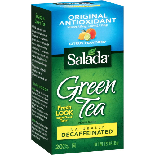Salada Naturally Decaffeinated Green Tea, 20ct  (pack Of 6)