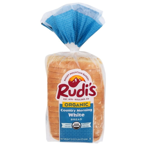 (8 Pack) Rudis Organic Bakery Bread Country Morning White, 22 Oz