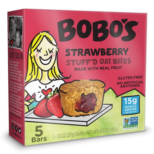 Bobo's Oat Bars Strawberry Filled Bites, 6.5 Ounces(price/case)