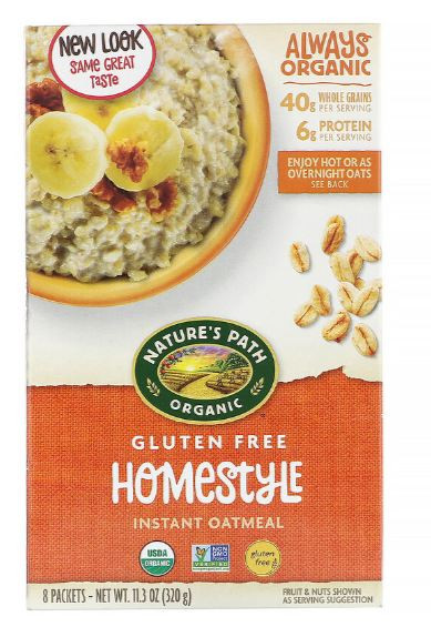 Nature's Path, Organic Instant Oatmeal, Homestyle, 8 Packets, 11.3 Oz (320 G) Pack Of 1