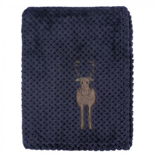 Hudson Baby Infant Boy Plush Waffle Blanket, Moose, One Size