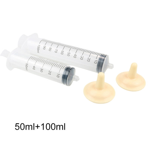 Polinkety Pet Feeding Syringes With Nipples, Silicone Feeding Pacifier Squirrel Kittens Nursing Feeding Bottle