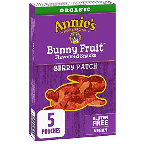 Annies Homegrown Organic Berry Patch Bunny Fruit Snacks, 5-count, 115 Gram