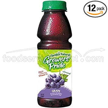 12 Packs : Floridas Natural Growers Pride Grape Cocktail Juice, 14 Fluid Ounce -- 12 Per Case.
